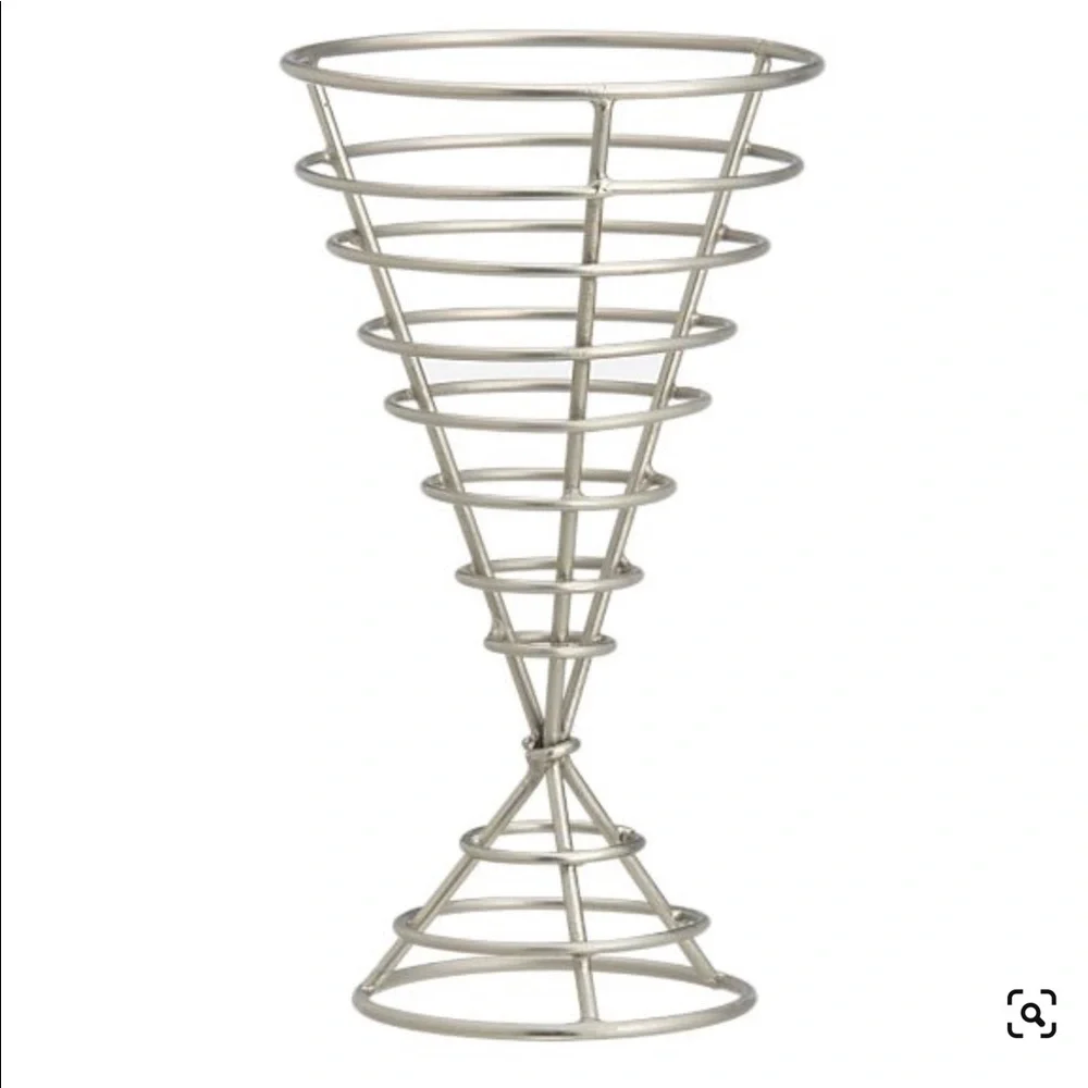 6 Crate & Barrel French fry holders metal